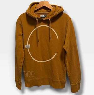 Jack & Jones CORE Everyday Hoodie Mens Size L Mustard Yellow Cotton Sweatshirt